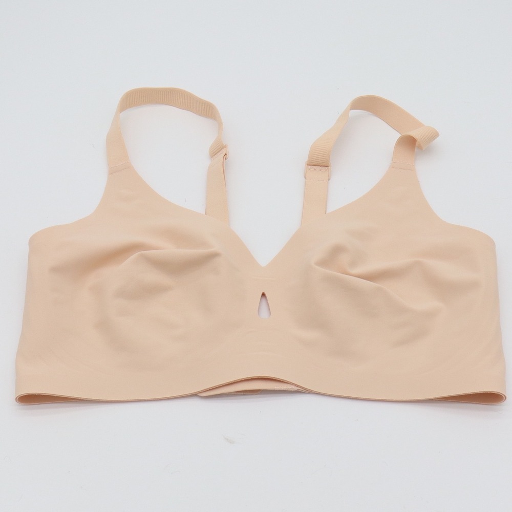 Unbranded Bra Womens M Seamless Wireless Beige Keyhole V-Neck Excellent